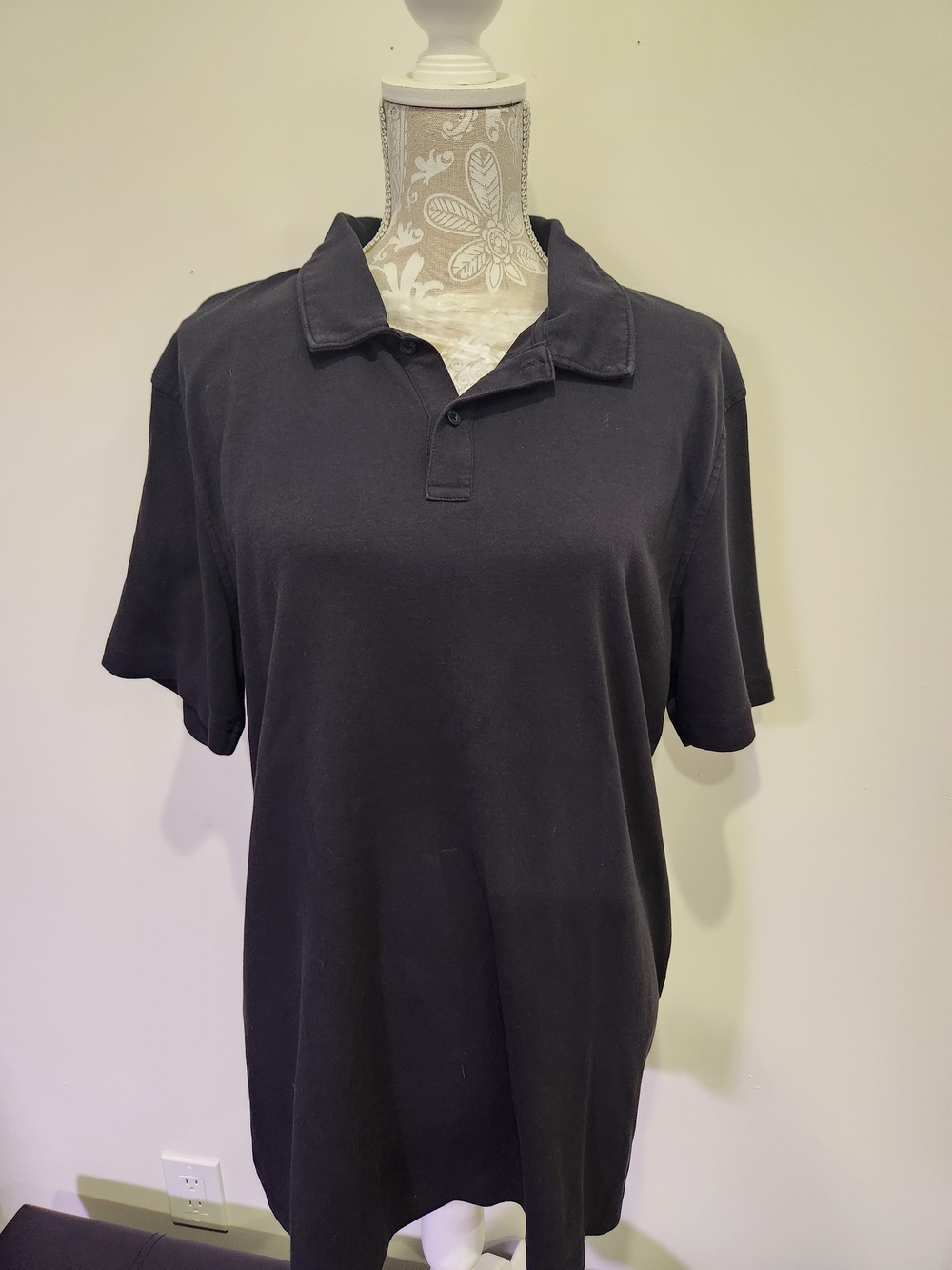 14th & Union Black Men's Polo Shirt - Short Sleeve Collared Tee